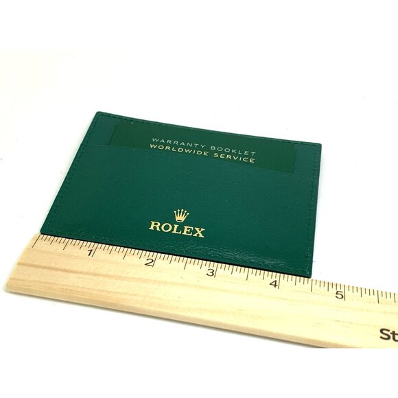 Authentic Rolex Green Card Holder Warranty Booklet Worldwide Service Pouch - Picture 5 of 8